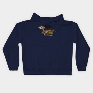 Roaring Velociraptor: The Power of Prehistory Kids Hoodie